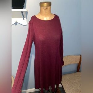 Women’s Burgundy Sweater Dress